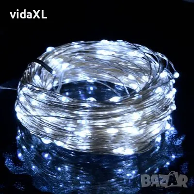 vidaXL LED микро стринг лампички 40 м 400 LED студено бяло 8 функции(SKU:328848), снимка 2 - Други - 49344272