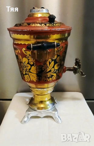 Руски самовар Хохлома , снимка 2 - Антикварни и старинни предмети - 53306277