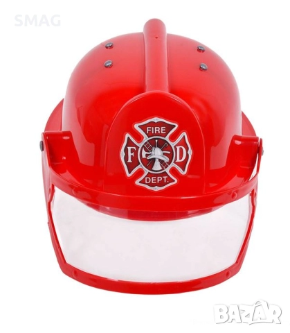 Пожарникарска пластмасова каска, червена_1225538, снимка 3 - Други - 52095700