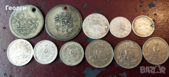 Стари сребърни турски монети, снимка 2 - Нумизматика и бонистика - 53927466