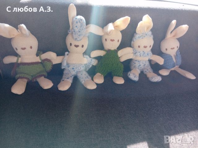 Великденски зайчета, снимка 12 - Плюшени играчки - 45322529