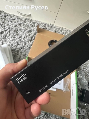 суич cisco sf110-16 16 port switch сплитер за интернет - цена 200лв или 102,26 евро - нов , не е изп, снимка 4 - Суичове - 52039058