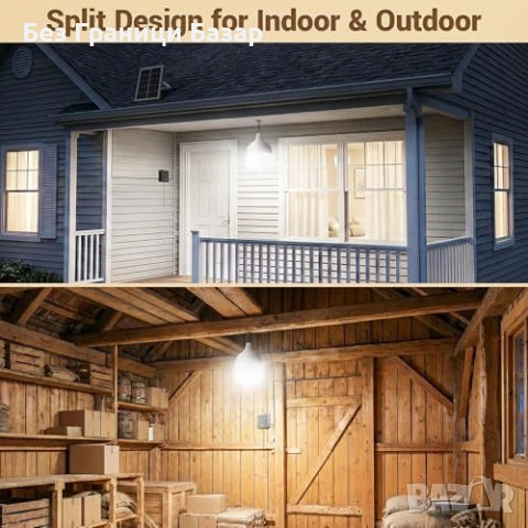 Нова лампа Соларно LED осветление 3 режима за навес гараж беседка двор, снимка 6 - Лед осветление - 53815681