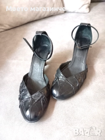 Дамски обувки от естествена кожа, с удобно токче, № 38, снимка 2 - Дамски обувки на ток - 52116621