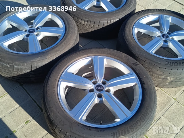 Джанти Audi 20" 5x112 с гуми Bridgestone 255/50/20 Ауди 5х112 Q5 SQ5 Q7 Q8 A6 A8, снимка 5 - Гуми и джанти - 53804198