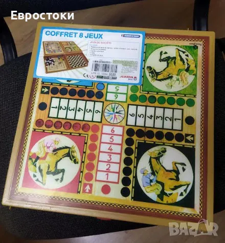 Комплект настолни игри 8 в 1 Dujardin Jeux Coffret 8 Jeux, 8 класически настолни игри в една кутия, снимка 8 - Игри и пъзели - 47123495