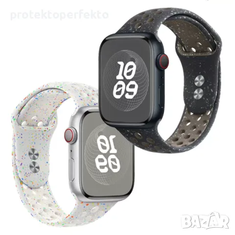 Силиконова каишка Apple Watch Ultra – 49mm, 45, 44, 42 Midnight Sky, снимка 2 - Каишки за часовници - 48294072