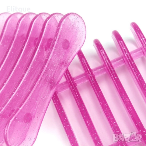 Красива пластмасова поставка, органайзер за четки в брокатен цвят, снимка 5 - Други - 52895001