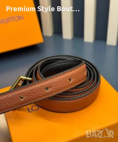 Колани louis vuitton от естествена кожа в кутия 2см., снимка 4 - Колани - 53932403