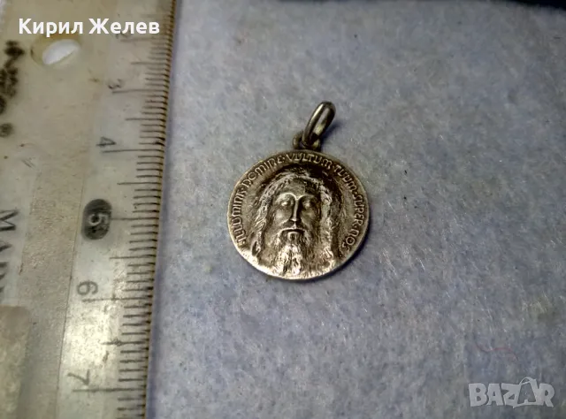 ИИСУС ХРИСТОС Стара РИМОКАТОЛИЧЕСКА СРЕБЪРНА ИКОНКА СРЕБРО 800 ДВУСТРАННА Художествена РАБОТА 78622, снимка 8 - Антикварни и старинни предмети - 50056637