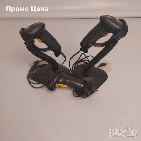 Symbol LS2208 баркод четец/скенер - 3 броя + 2 стойки, отлично състояние, снимка 3 - Друга електроника - 54195329