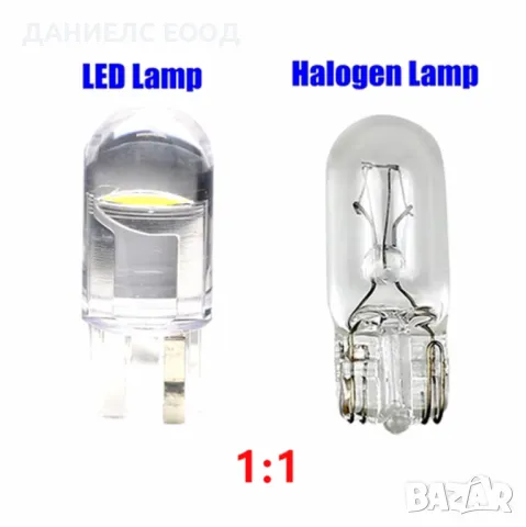 Комплект LED Диодни Габаритни Крушки W5W (T10) - Бели 6000К, 12V, снимка 4 - Аксесоари и консумативи - 47197439