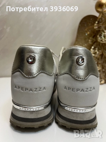 Екстравагантни,кожа и паети,италиански, снимка 4 - Маратонки - 52629268