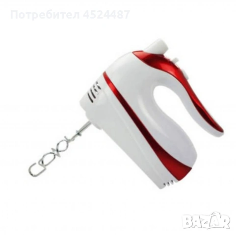 Миксер Voltz, 500W, 5 скорости и турбо бутон, бяло-червен