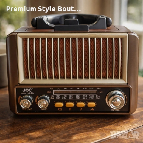 Ретро радио JOC TG-2502T-S - класически стил и мощен звук, снимка 6 - Друга електроника - 53807522
