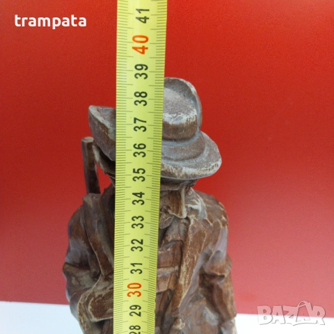 НАЙ ДОБРАТА ОФЕРТА Стара немска дървена фигура Ловец , снимка 6 - Антикварни и старинни предмети - 52989787