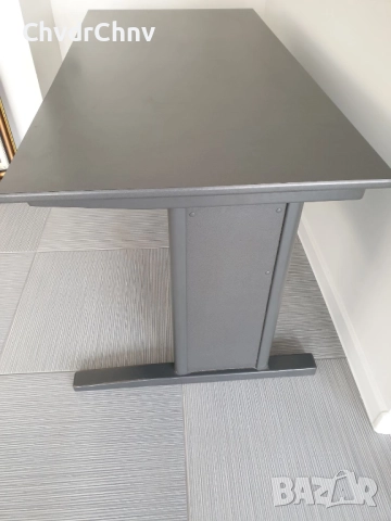 160x80x75см/голямо офис бюро/цвят сив-графит, снимка 3 - Бюра - 52840231