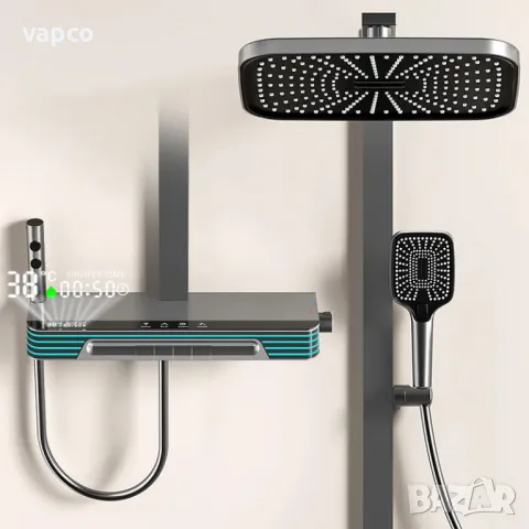 Модерен хидромасажен душ с дисплей и LED подсветка D38, снимка 3 - Душове - 49405534