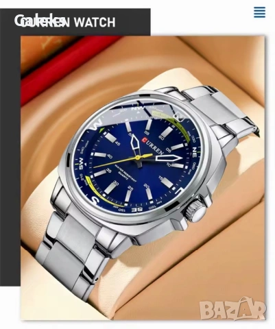 Мъжки модерни, бизнес кварцови часовници с динамична визия в четири лица!, снимка 3 - Мъжки - 53576242