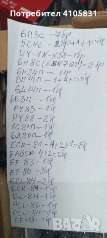 радио лампи елементи, снимка 4 - Радиокасетофони, транзистори - 52195487