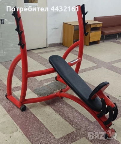 Фитнес лежанка наклонена за горна част на гърди, снимка 4 - Фитнес уреди - 53535416