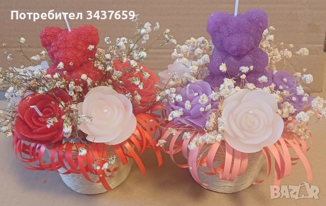 Букети за 8-март, снимка 2 - Изкуствени цветя - 53379334