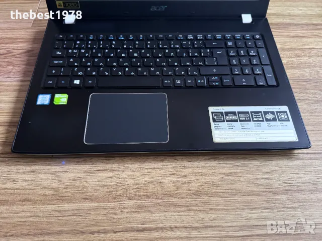 15,6 FHD Acer E5`Core i7-7500U/12GB DDR4/256GB SSD/Nvidia 940MX/Бат 4ч, снимка 6 - Лаптопи за игри - 48311752