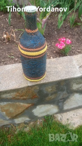 Плетена бутилка., снимка 7 - Антикварни и старинни предмети - 50235877