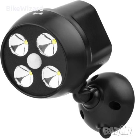 NICREW Външна LED  лампа, сензор за движение захранвана с батерии НОВА, снимка 1 - Външни лампи - 45871845