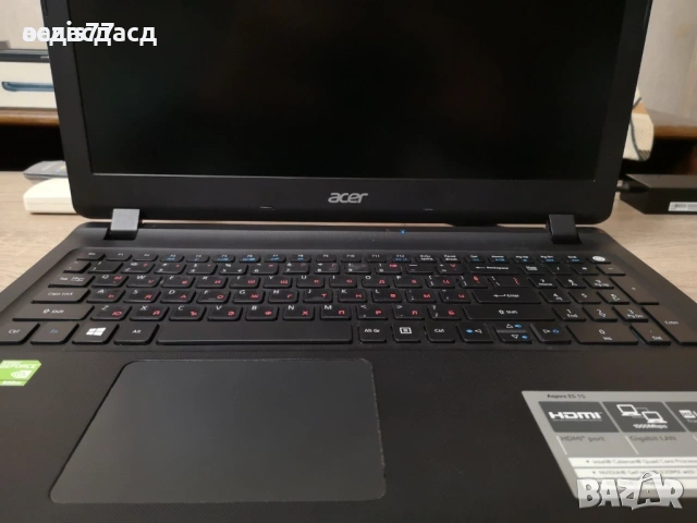  94 евро, лаптоп ACER 15,6  WIN 11, 500GB RAM 4GB,КАТО нов ,с батерия и зарядно