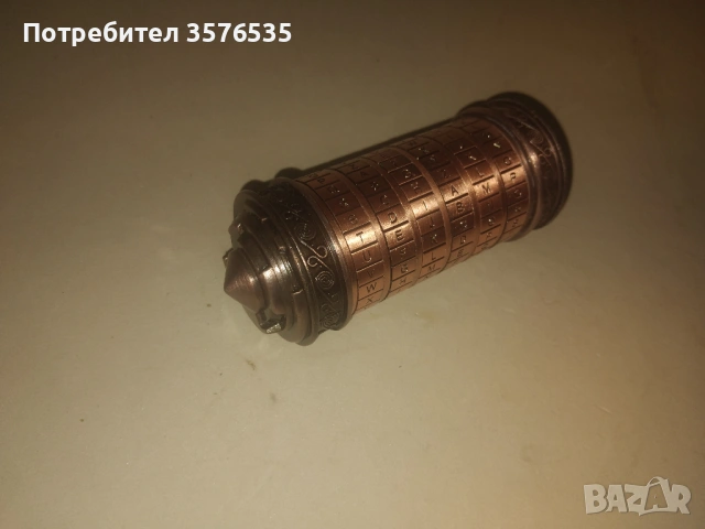 НОВ Криптекс "Шифърът на Да Винчи" – Метален сейф пъзел (15 см)