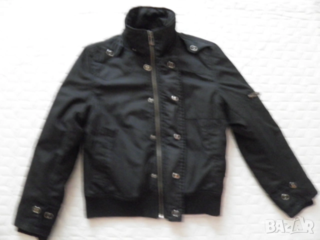 Дамско яке от черен деним S, снимка 2 - Якета - 54303792