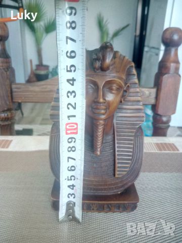 Стилна и красива,статуетка на велик,египетски фараон-Тутанкамон., снимка 6 - Статуетки - 46301751