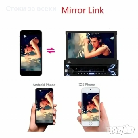 HD мултимедиен плейър 7" с тъчскрийн, MirrorLink и Wi-Fi Android 15 MOSFET 50Wx4, снимка 5 - Аксесоари и консумативи - 53258480