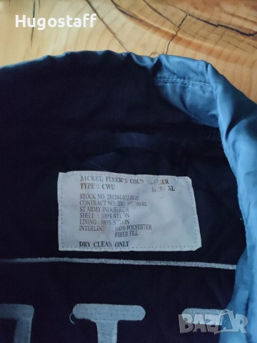 Оригинален пилотски бомбър Army industries CWU Delta cold weather яке от САЩ, размер ХЛ, снимка 8 - Якета - 53154574