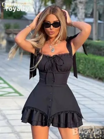 Стилна черна дамска рокля 