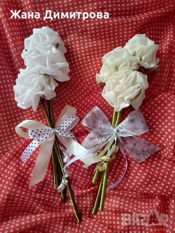 Ръчно изработени рози, снимка 3 - Декорация за дома - 35319141