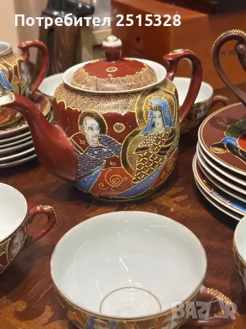 стар японски порцеланов сервиз за чай, снимка 2 - Други ценни предмети - 50428356