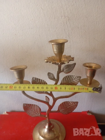 Винтидж свещник, снимка 3 - Други ценни предмети - 54287032