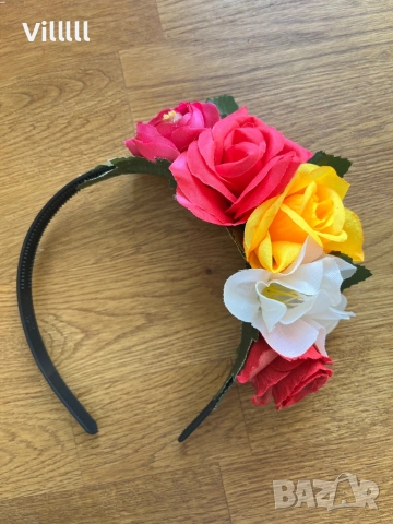 Диадема за коса с цветя за народна носия , снимка 4 - Аксесоари за коса - 51874195