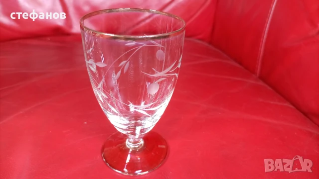 Страхотен ракиен комплект от едно време, златни кантове, ръчна гравюра, снимка 11 - Антикварни и старинни предмети - 51327190