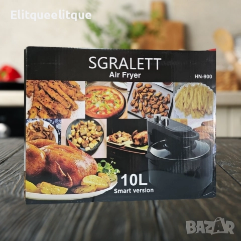 Еър Фрайър SGRALETT HN-900 – Интелигентно и здравословно готвене с 10L капацитет, снимка 2 - Друга електроника - 52241765