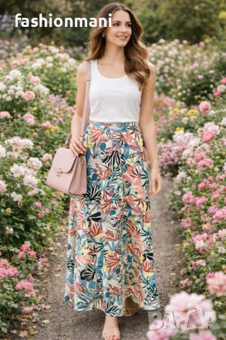 Дълга разкроена пола 18 модела - код 1185, снимка 8 - Поли - 49664916