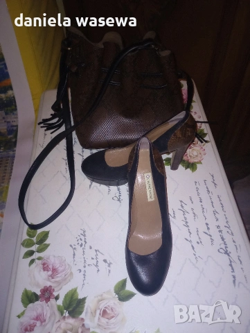 лот от чанта и обувки , снимка 3 - Дамски обувки на ток - 54162171