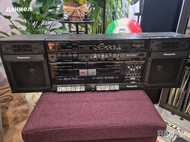 Японски радиокасетофон Panasonic RX-CW43, с добър външен вид и с чудесен звук + подарък