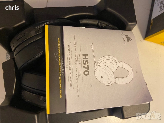 слушалки Corsair H S 70 wireless gaming слушалки, снимка 3 - Слушалки за компютър - 53472532