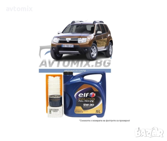 Комплект масло и филтри за Dacia Duster, 1.5 dCi, след 2010 г.