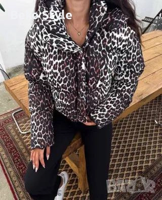 Пухено Тигрово дамско яке 