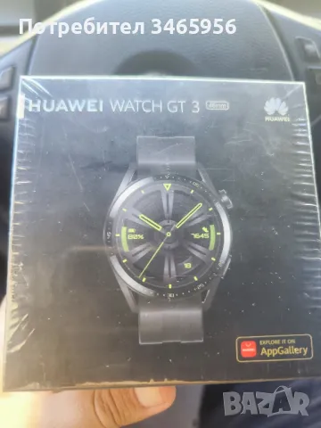 чисто нов HUAWEI GT 3 ACTIVE BLACK 46MM , снимка 1 - Друга електроника - 47448136