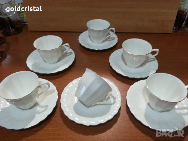 Български костен порцелан Бононя чаши за кафе , снимка 9 - Антикварни и старинни предмети - 45039963